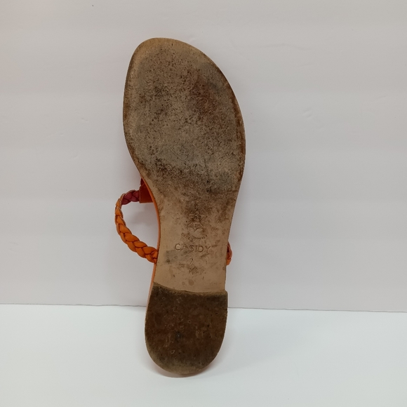 ** SINGLE LEFT SHOE ** Brighton Cassidy Leather Sandal Thong Orange - Picture 3 of 12